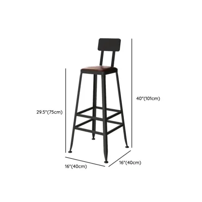 Industrial Solid Wood Bar Set with Metal Legs Image - 20