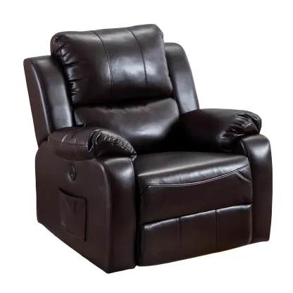 Manual Swivel Rocking Recliner Chair with Padded Armrests for Living Room Image - 10