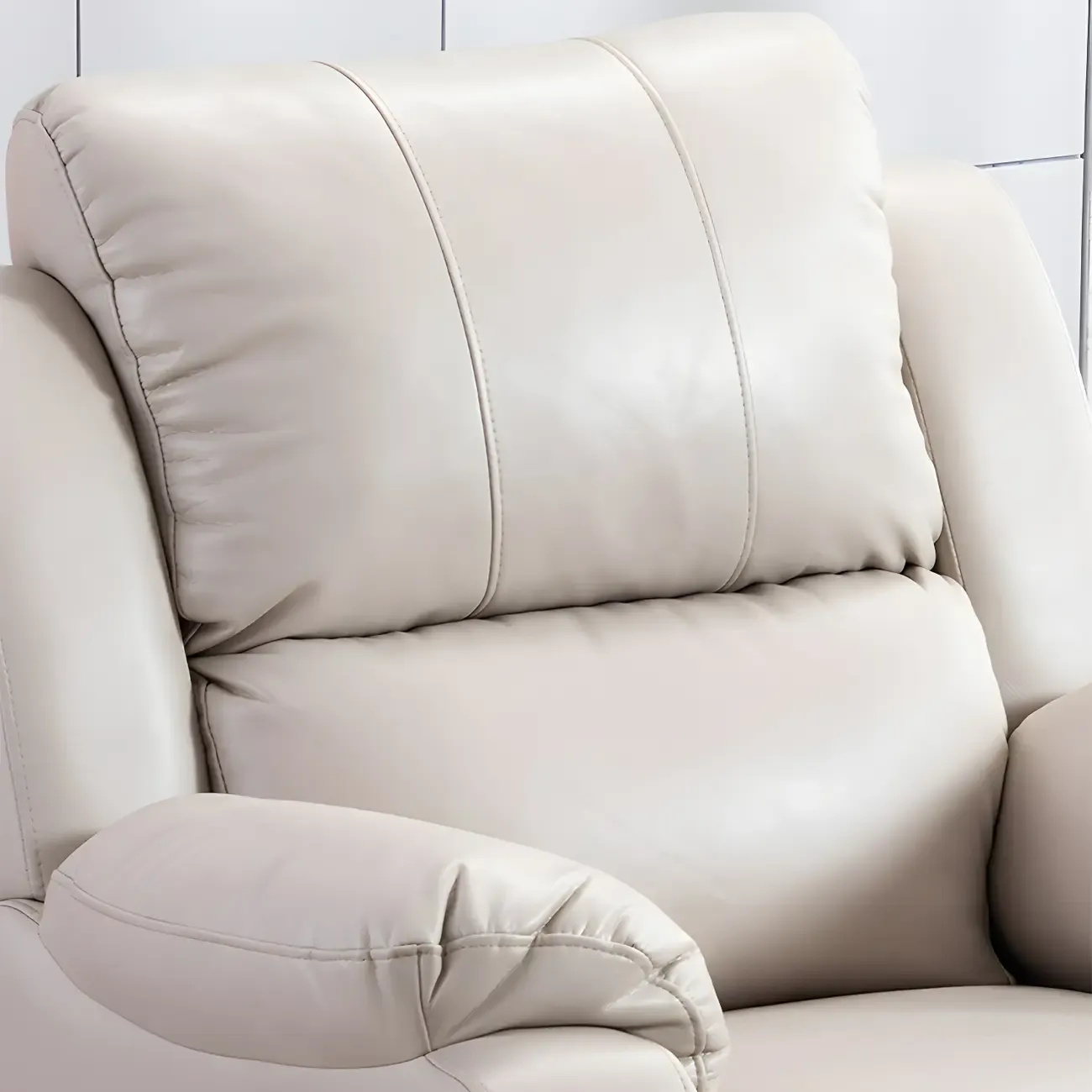 Manual Swivel Rocking Recliner Chair with Padded Armrests for Living Room Image - 16