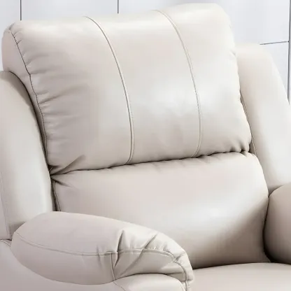 Manual Swivel Rocking Recliner Chair with Padded Armrests for Living Room Image - 16