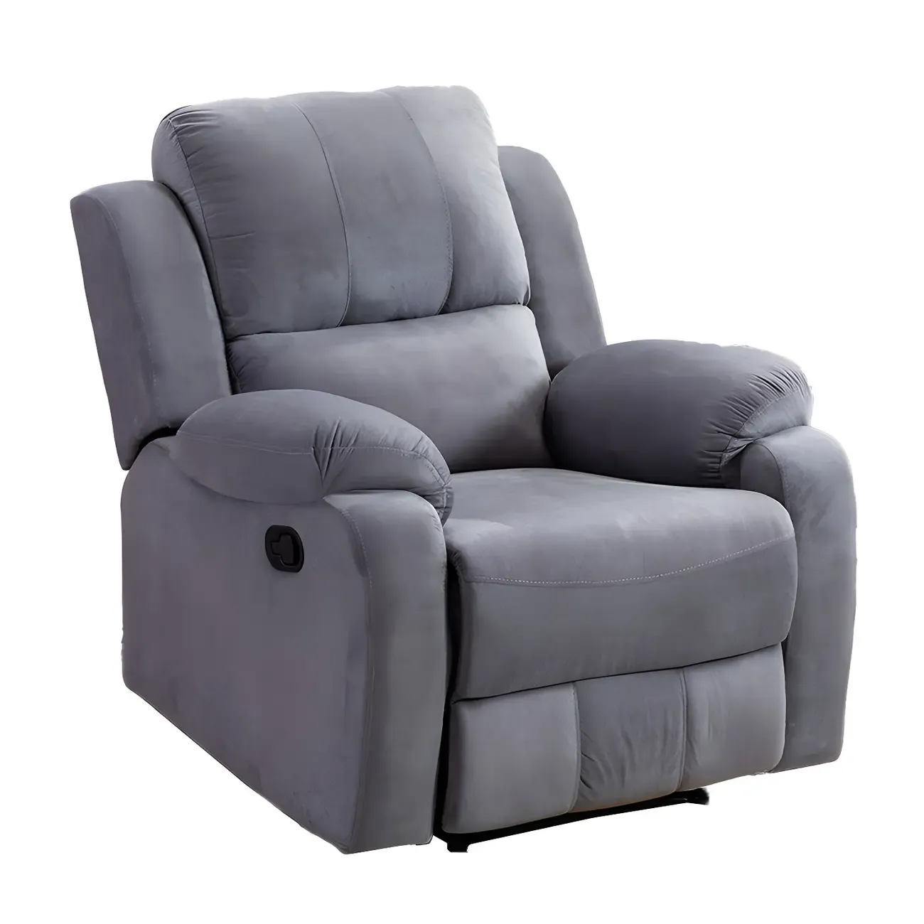 Manual Swivel Rocking Recliner Chair with Padded Armrests for Living Room Image - 18