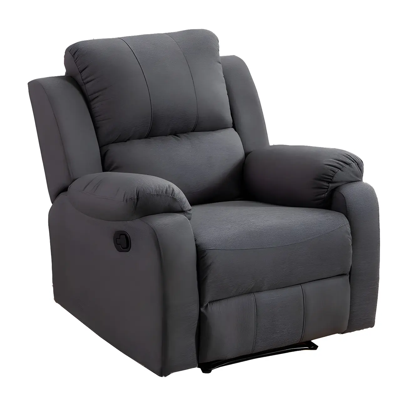 Manual Swivel Rocking Recliner Chair with Padded Armrests for Living Room Image - 19 | homeyfad