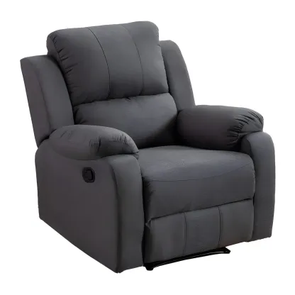 Manual Swivel Rocking Recliner Chair with Padded Armrests for Living Room Image - 19