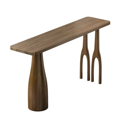 Modern Pine Wood Bar Set with Upholstered Chairs Image - 11