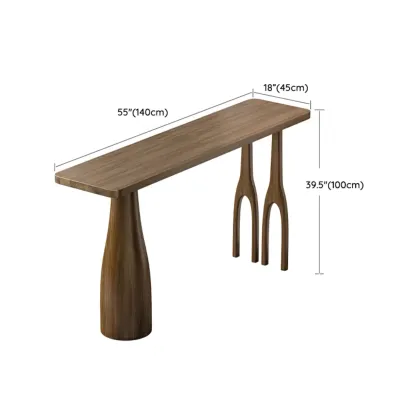 Modern Pine Wood Bar Set with Upholstered Chairs Image - 17