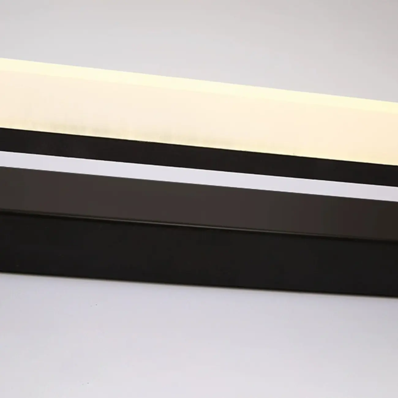 Modern Black Dimmable Acrylic LED Vanity Light with Metal Base for Bathroom Image - 7 | homeyfad