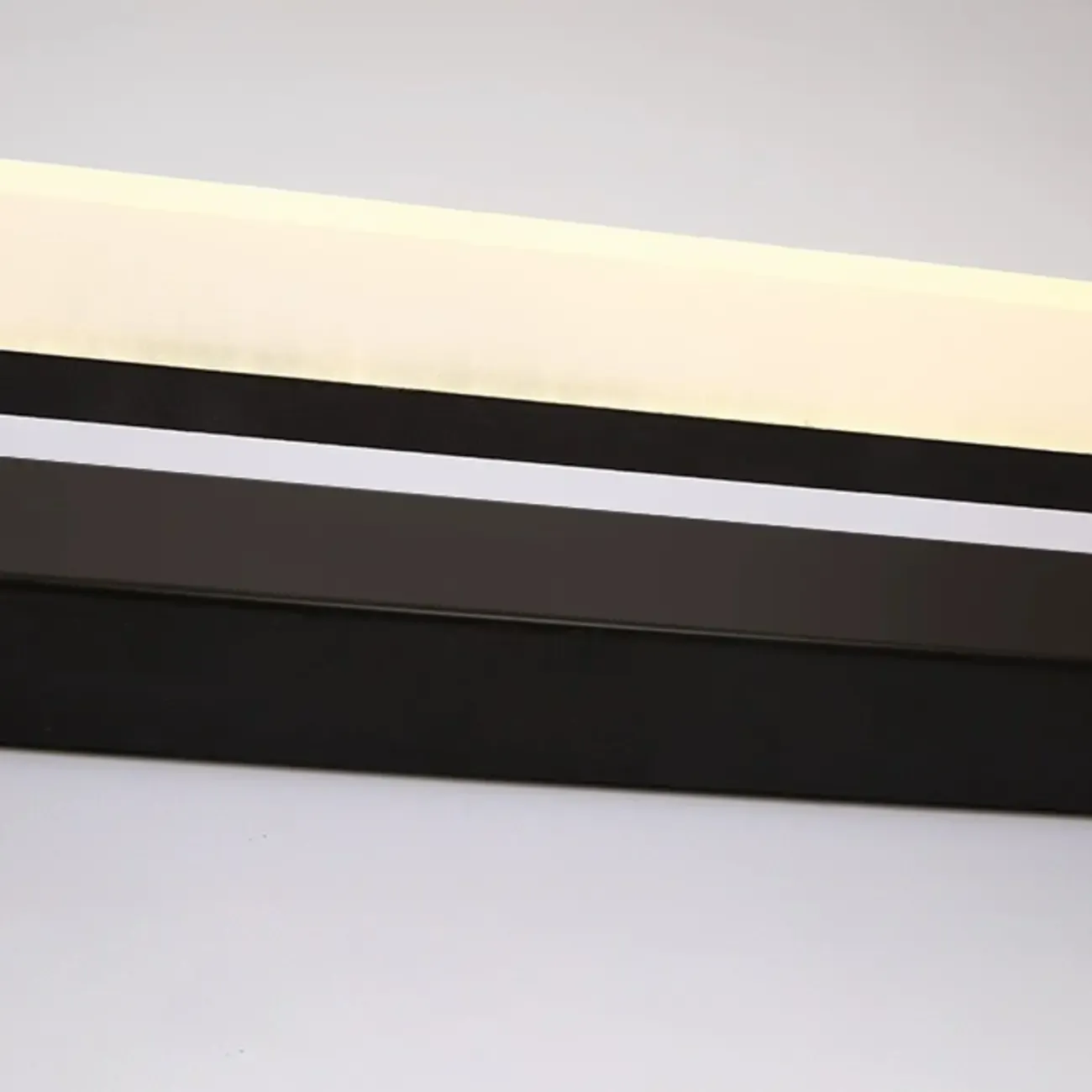 Modern Black Dimmable Acrylic LED Vanity Light with Metal Base for Bathroom Image - 7