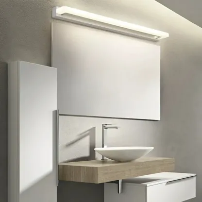 Modern Black Dimmable Acrylic LED Vanity Light with Metal Base for Bathroom Image - 9