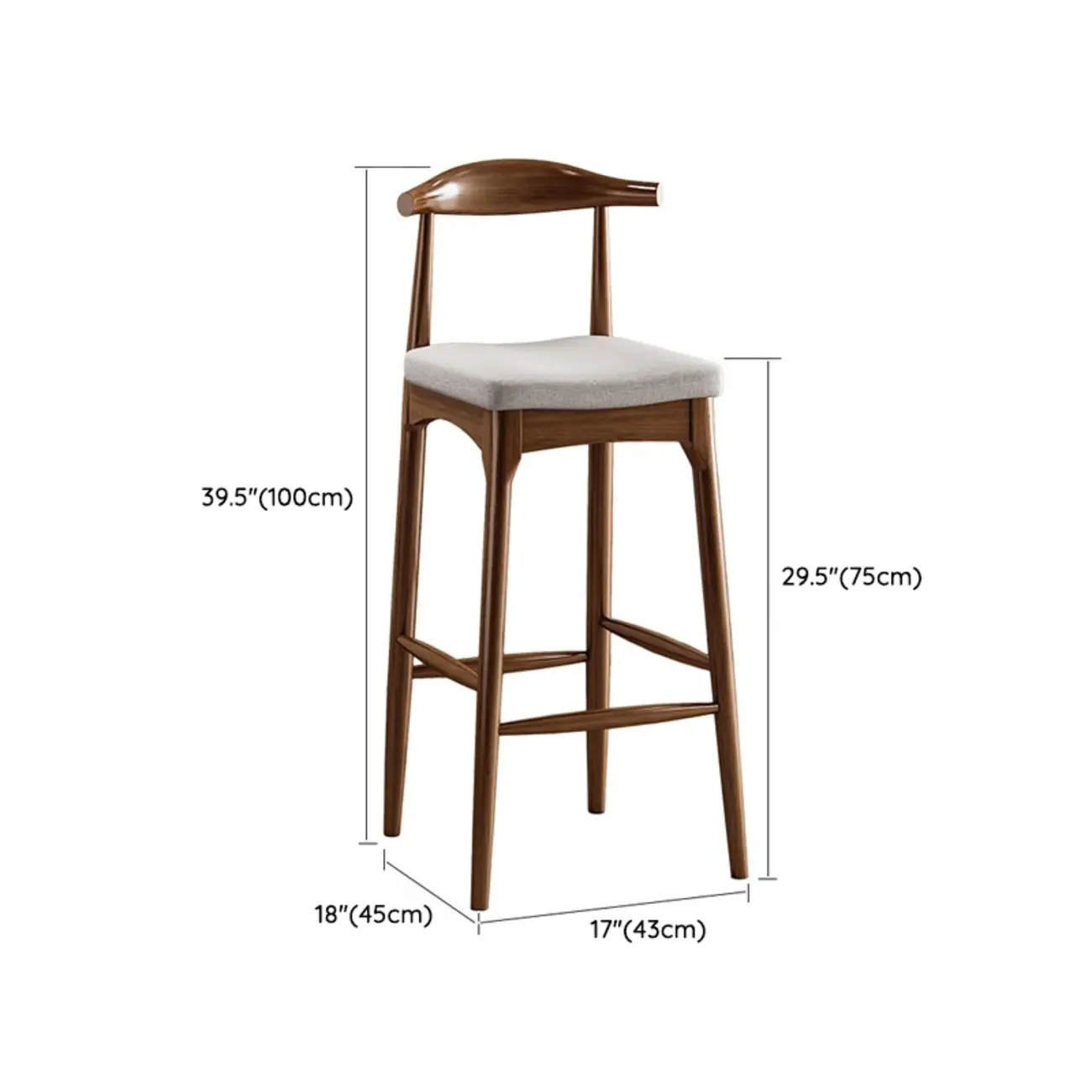 Modern Pine Wood Bar Set with Upholstered Chairs Image - 23 | homeyfad