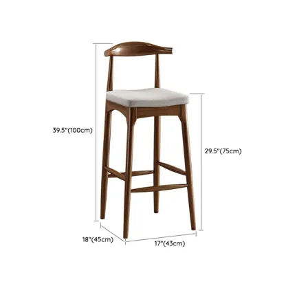 Modern Pine Wood Bar Set with Upholstered Chairs Image - 23