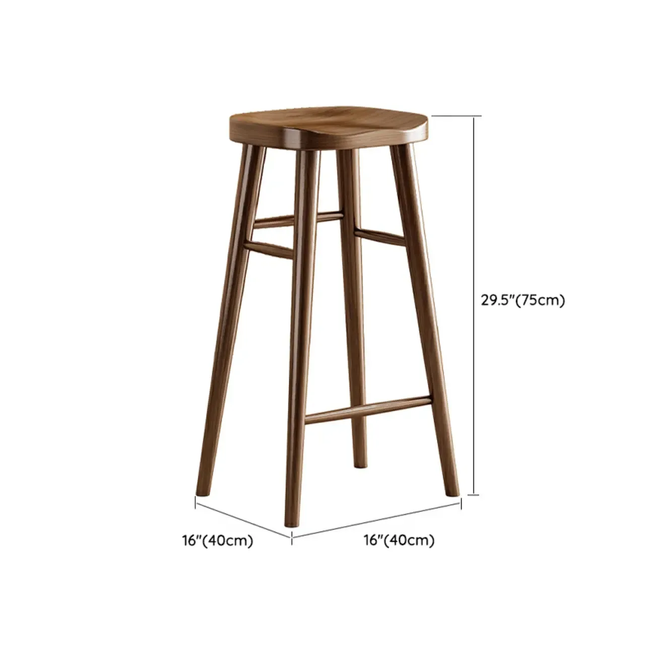 Modern Pine Wood Bar Set with Upholstered Chairs Image - 24