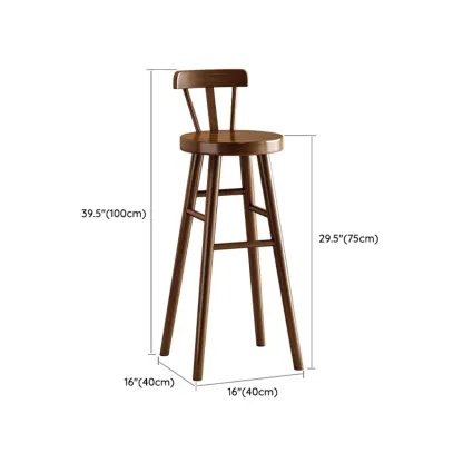 Modern Pine Wood Bar Set with Upholstered Chairs Image - 25