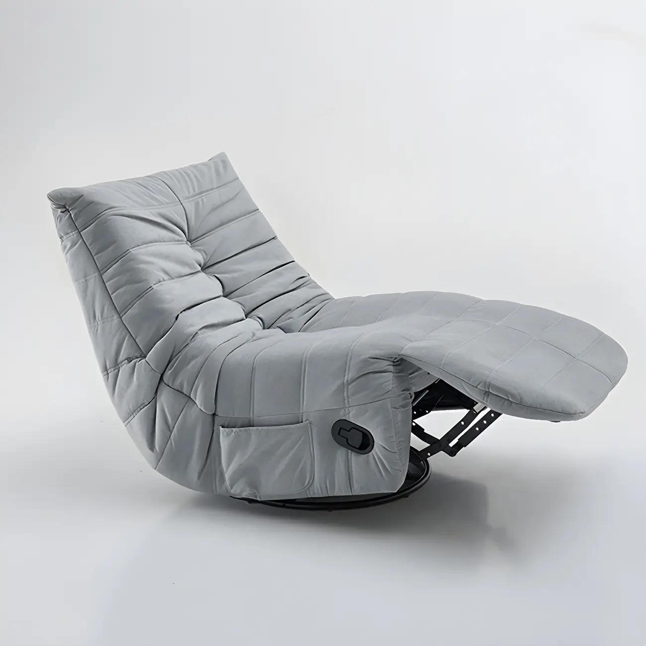 Contemporary Swivel Standard Recliner with Storage  Image - 1 | homeyfad