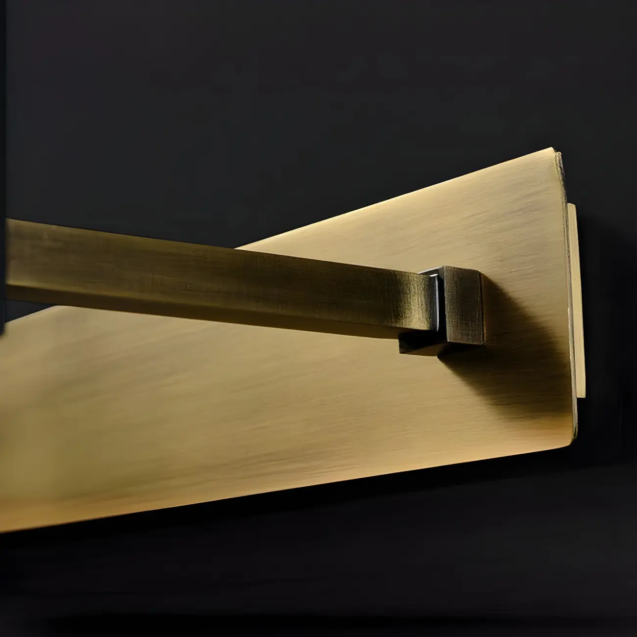 Black Metal Square Vanity Light  with Gold Bracket for Home Decor Image - 5 | homeyfad