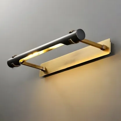 Black Metal Square Vanity Light  with Gold Bracket for Home Decor Image - 6