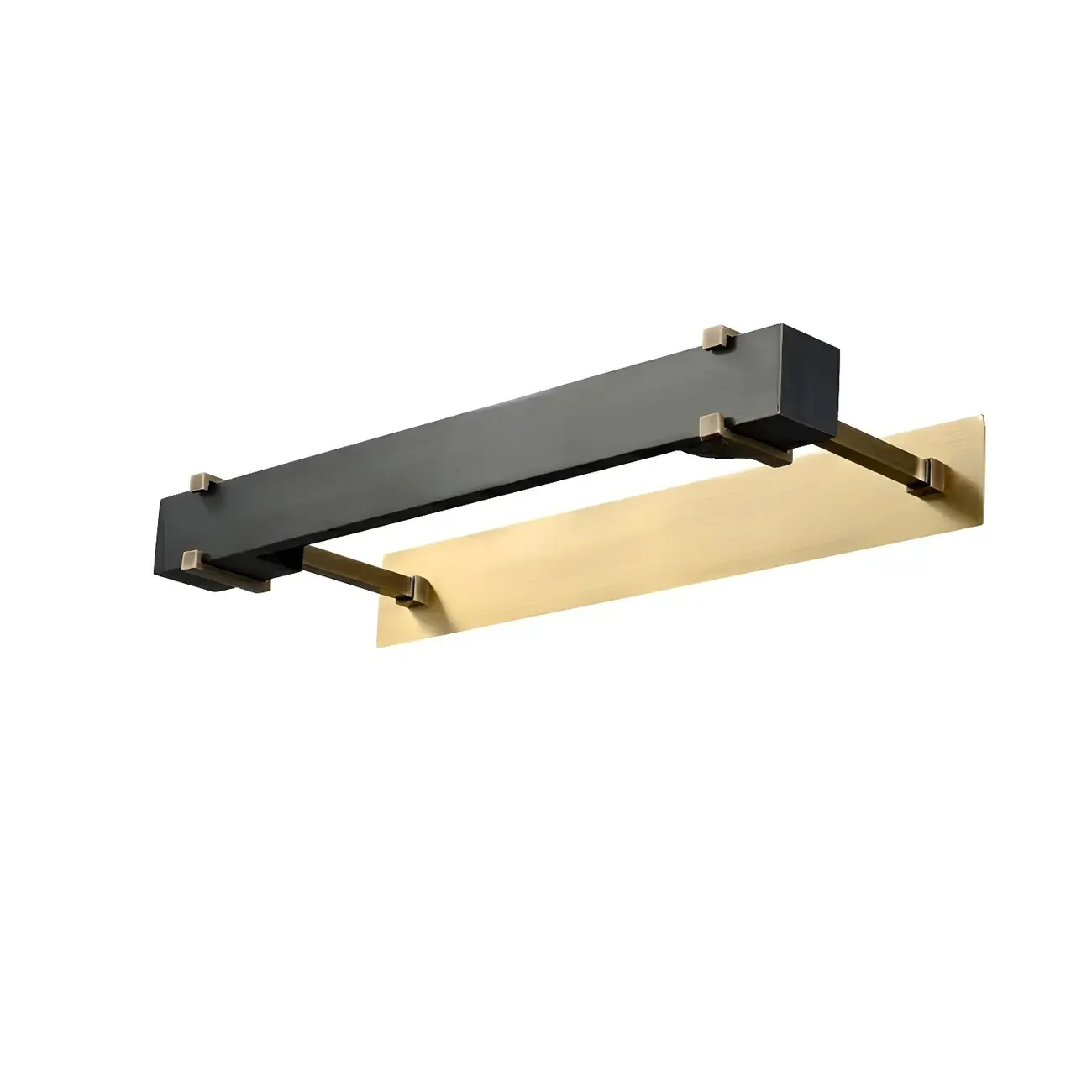 Black Metal Square Vanity Light with Gold Bracket for Home Decor Image - 7