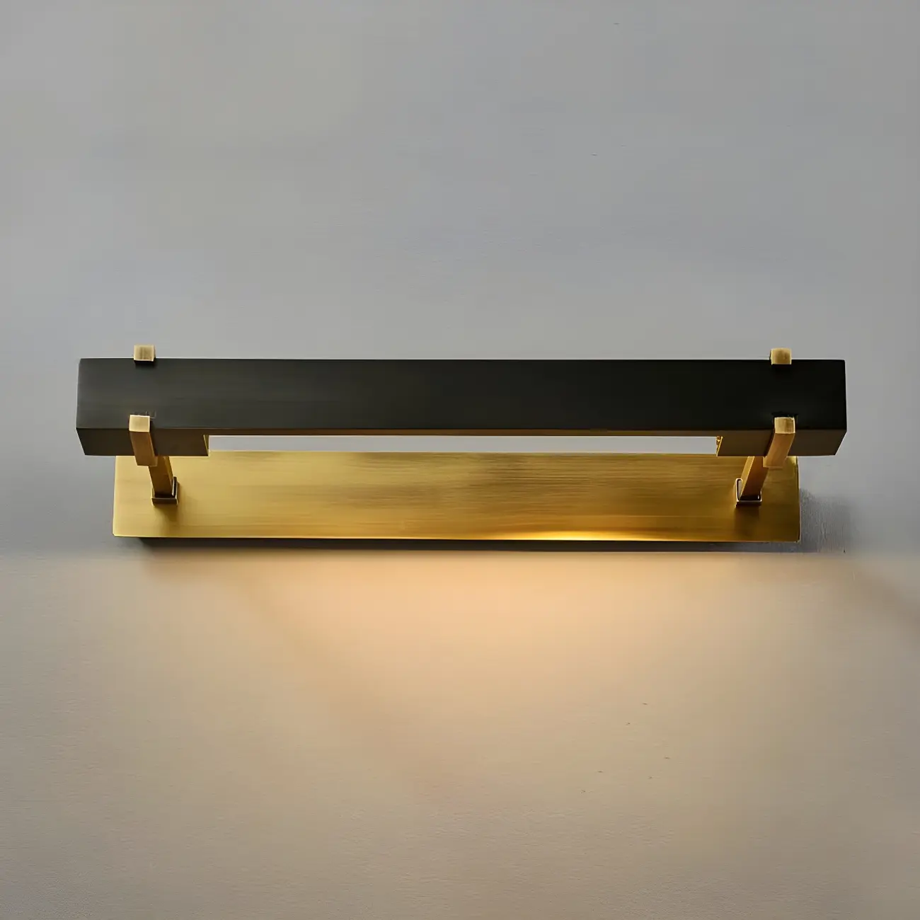 Black Metal Square Vanity Light  with Gold Bracket for Home Decor Image - 9 | homeyfad