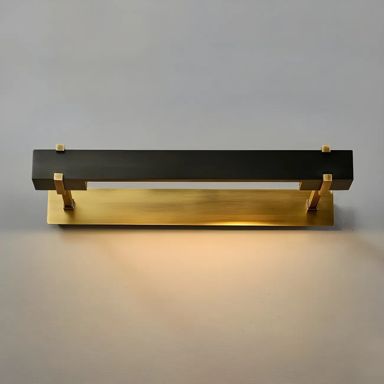 Black Metal Square Vanity Light with Gold Bracket for Home Decor Image - 9
