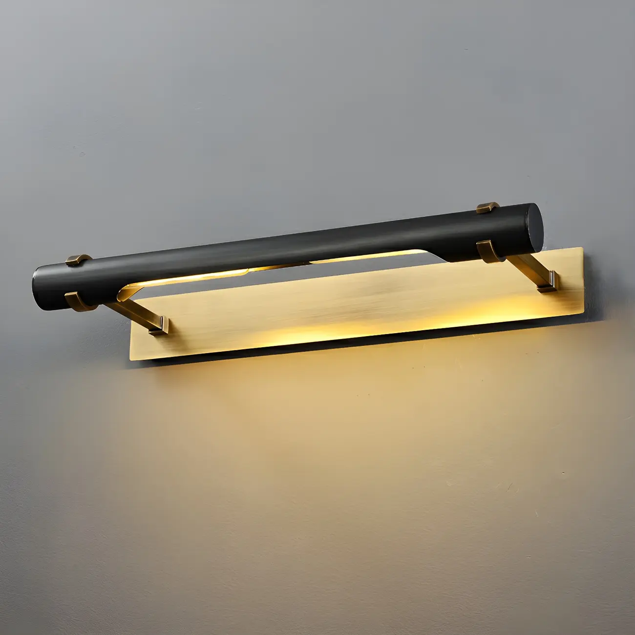 Black Metal Square Vanity Light  with Gold Bracket for Home Decor Image - 10 | homeyfad