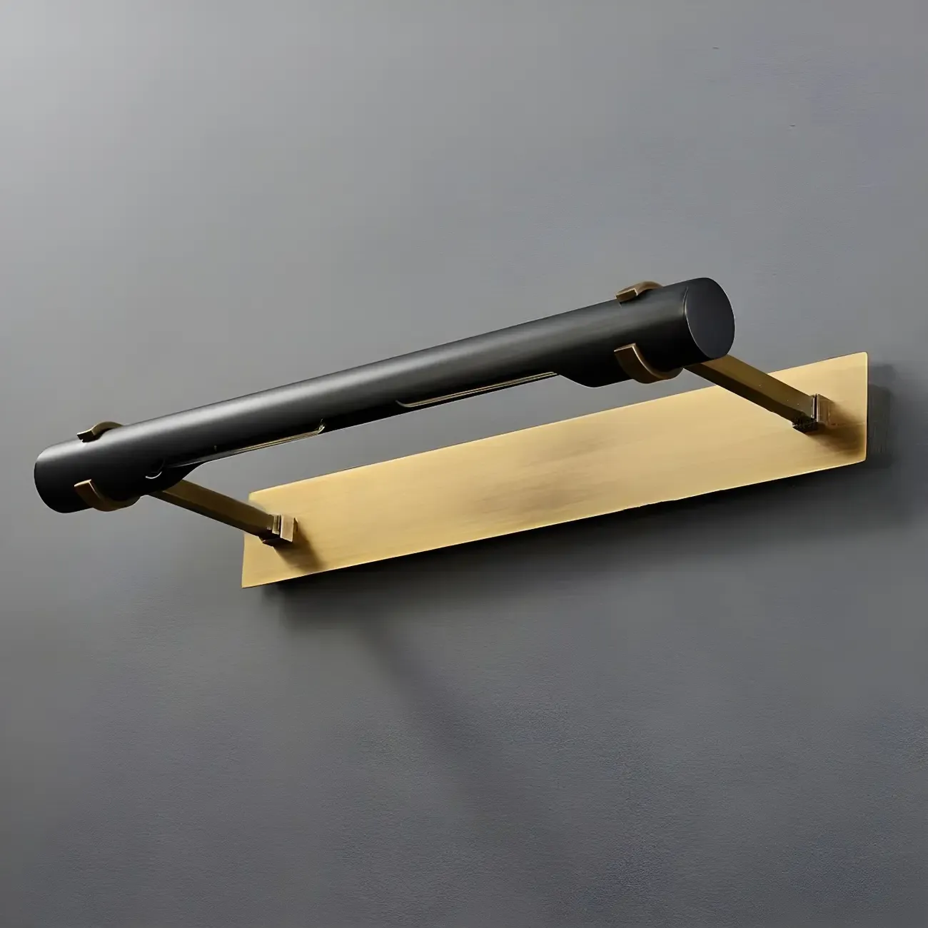 Black Metal Square Vanity Light with Gold Bracket for Home Decor Image - 11