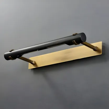 Black Metal Square Vanity Light  with Gold Bracket for Home Decor Image - 11