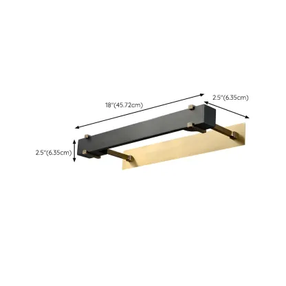 Black Metal Square Vanity Light  with Gold Bracket for Home Decor Image - 14
