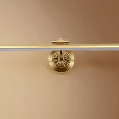 Gold Acrylic Cylinder Vanity Light with Arced Arm for Luxury Bathroom Image - 6