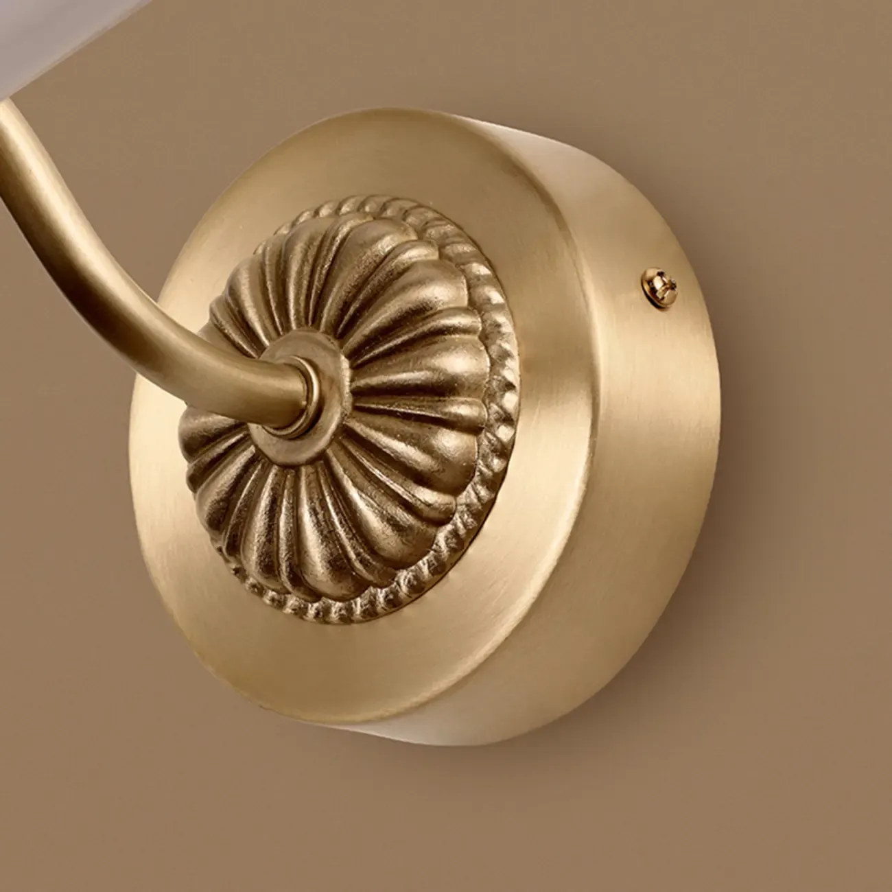 Gold Acrylic Cylinder Vanity Light with Arced Arm for Luxury Bathroom Image - 9