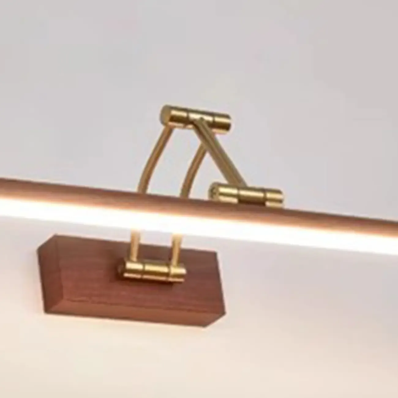 Walnut Dimmable Linear Vanity Light with Swing Arm for Bathroom Image - 9