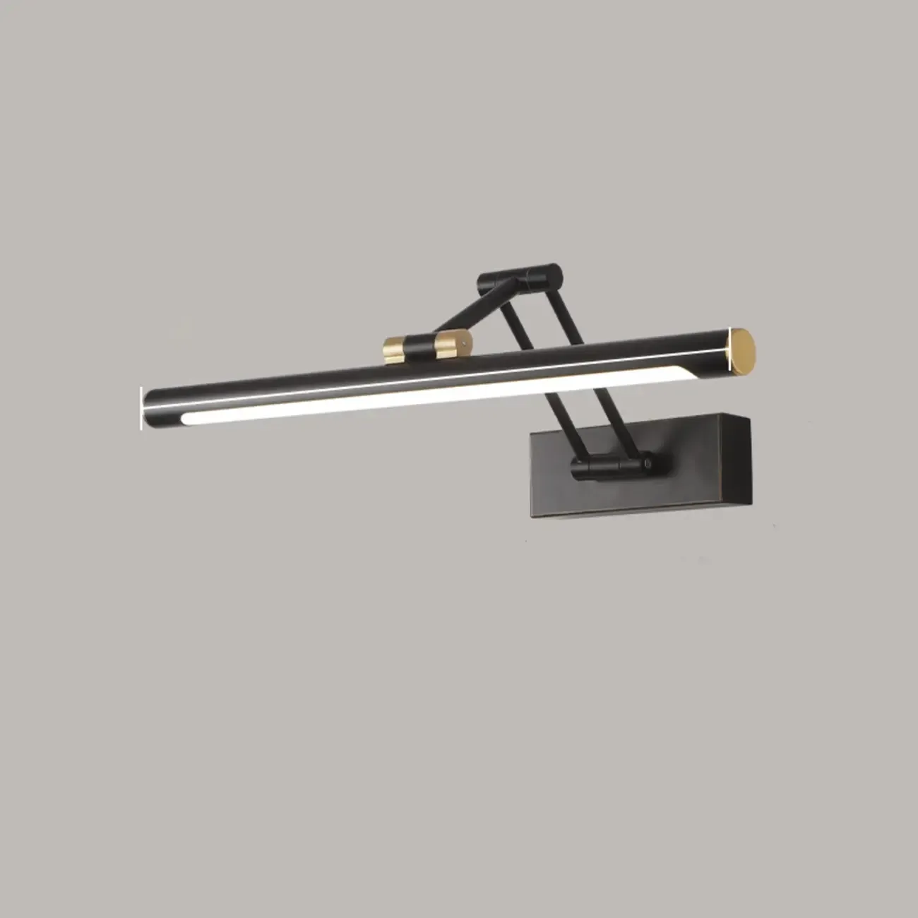 Walnut Dimmable Linear Vanity Light with Swing Arm for Bathroom Image - 10