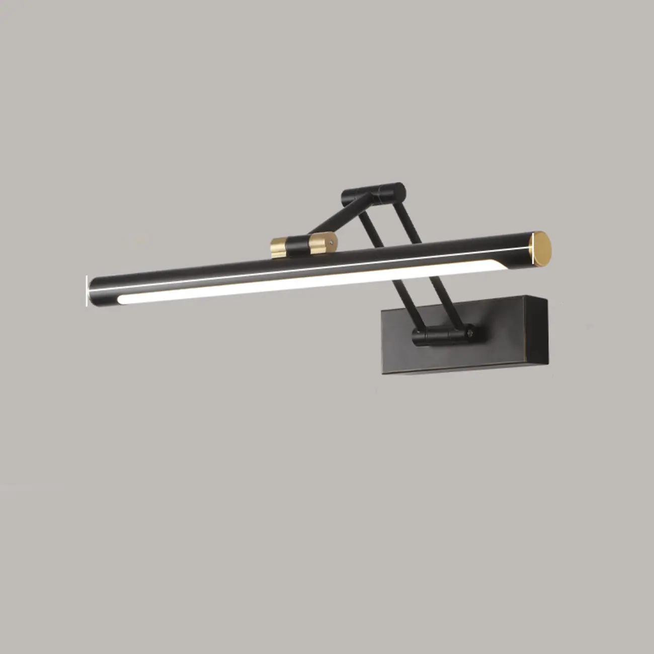 Walnut Dimmable Linear Vanity Light with Swing Arm for Bathroom Image - 11 | homeyfad
