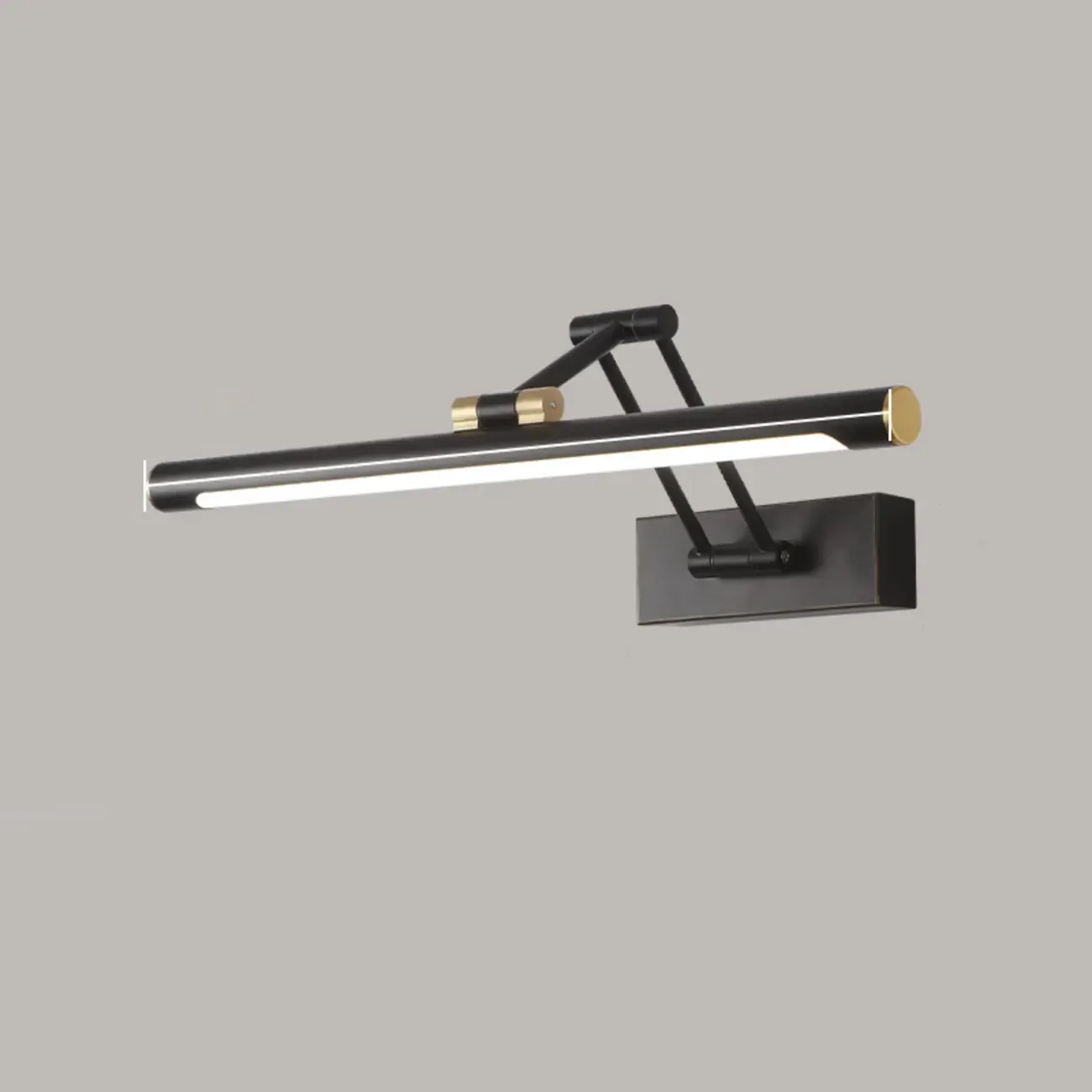 Walnut Dimmable Linear Vanity Light with Swing Arm for Bathroom Image - 11