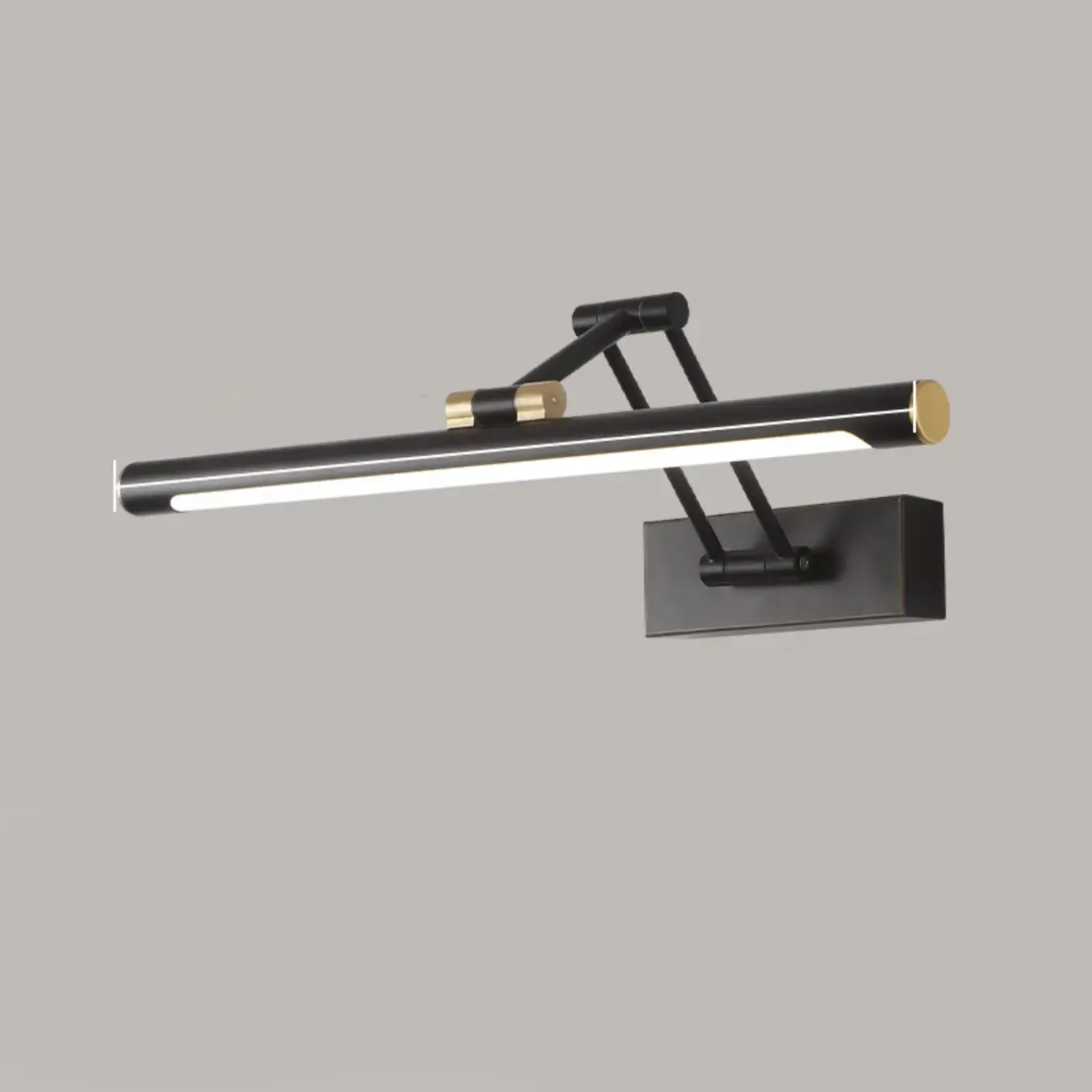 Walnut Dimmable Linear Vanity Light with Swing Arm for Bathroom Image - 13