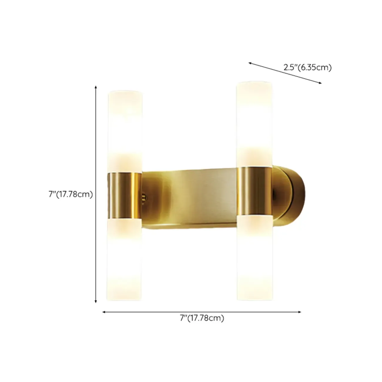 Modern Milk Glass Cylinder Wall Light with Gold Base for Home Decor Image - 14