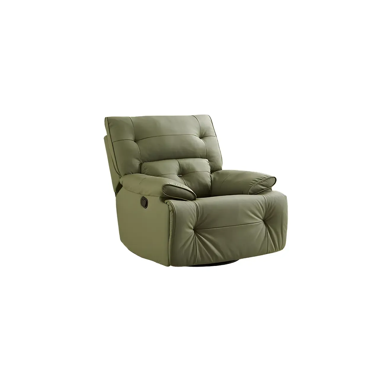 Modern Super Soft Faux Leather Swivel and Rocker Manual Recliner Chair with Footrest Image - 11