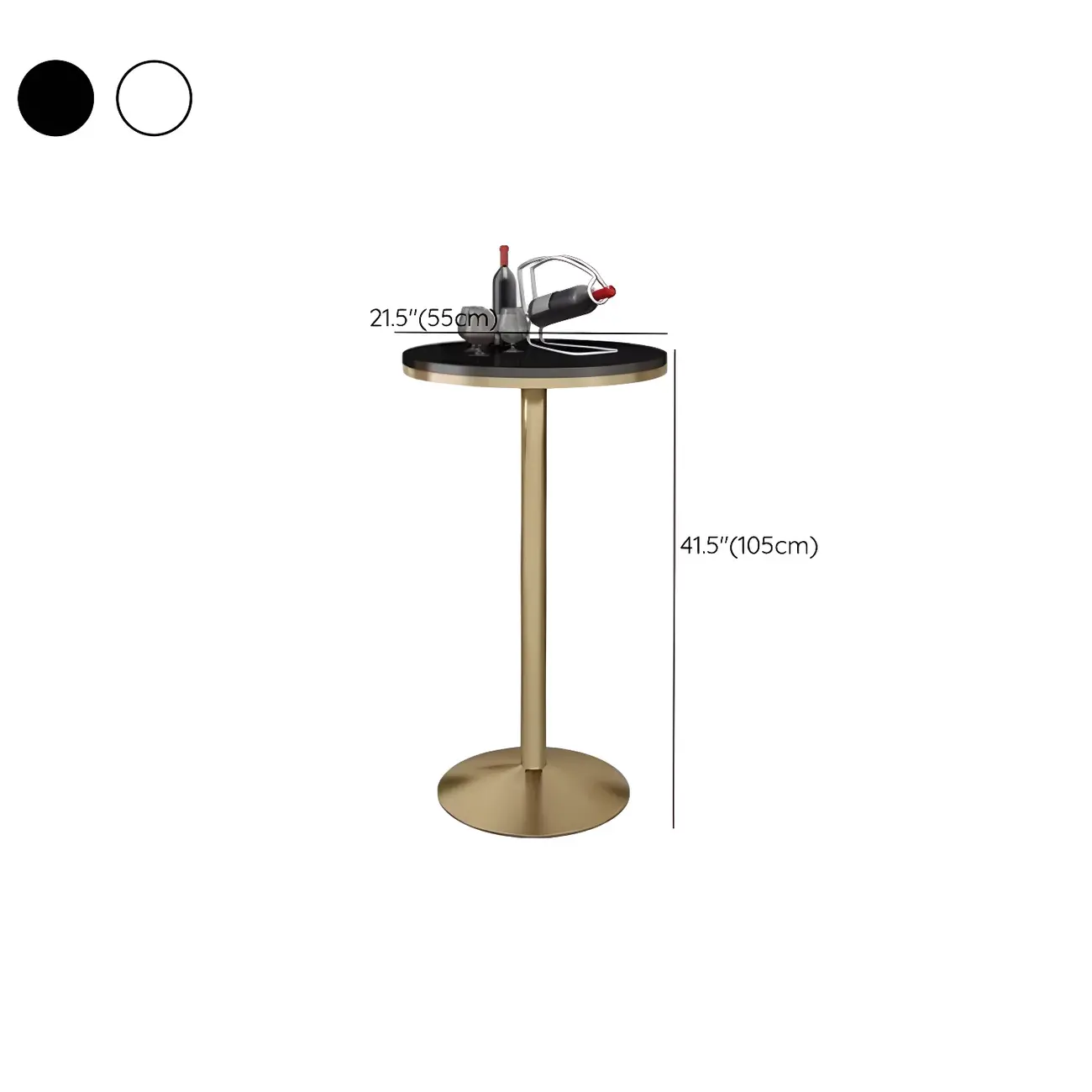 Elegant Marble Top Bar Set with Gold Metal Base Image - 12 | homeyfad