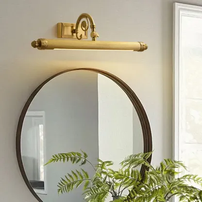 Artistic Gold Tube Adjustable Vanity Light with Warm Glow for Bathroom Decor Image - 1