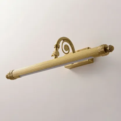 Artistic Gold Tube Adjustable Vanity Light with Warm Glow for Bathroom Decor Image - 6
