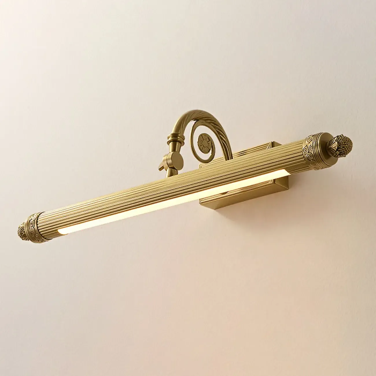 Artistic Gold Tube Adjustable Vanity Light with Warm Glow for Bathroom Decor Image - 7