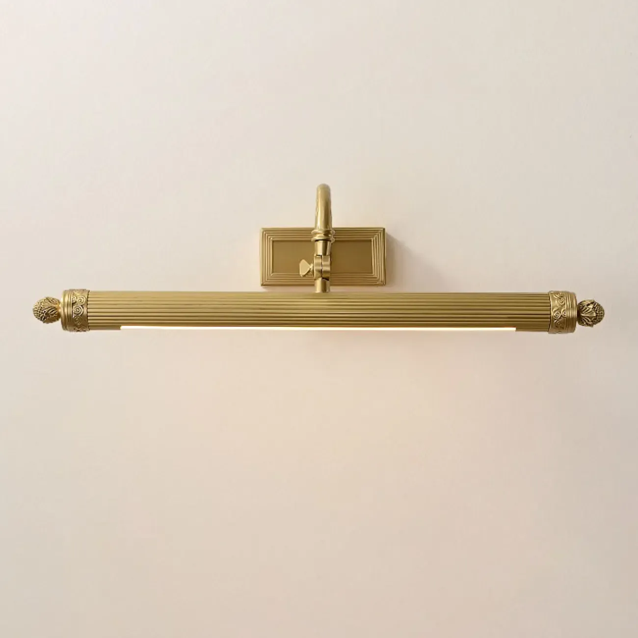 Artistic Gold Tube Adjustable Vanity Light with Warm Glow for Bathroom Decor Image - 8