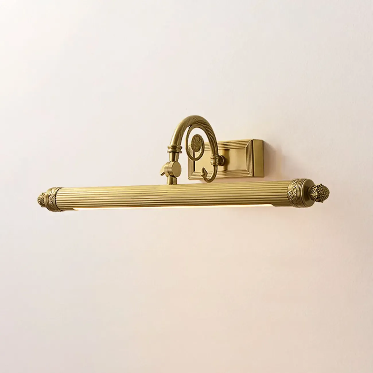 Artistic Gold Tube Adjustable Vanity Light with Warm Glow for Bathroom Decor Image - 10