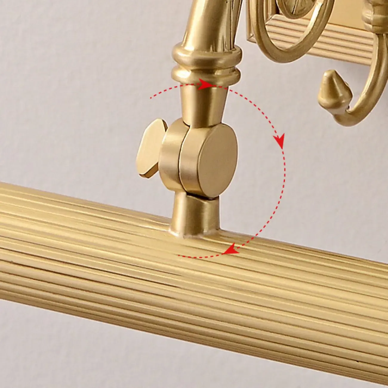Artistic Gold Tube Adjustable Vanity Light with Warm Glow for Bathroom Decor Image - 12