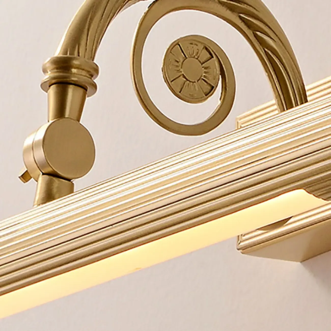 Artistic Gold Tube Adjustable Vanity Light with Warm Glow for Bathroom Decor Image - 13