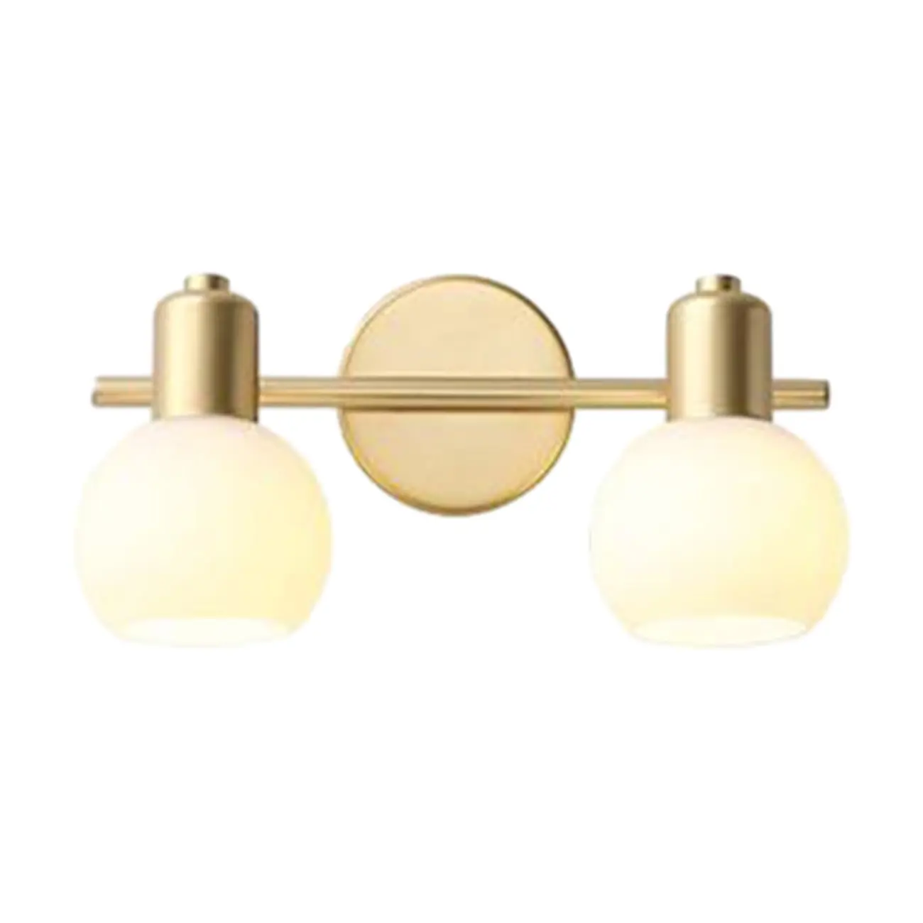 Modern Gold 3 Head Dimmable Vanity Lamp with Globe Glass Shades For Bathroom Image - 5 | homeyfad