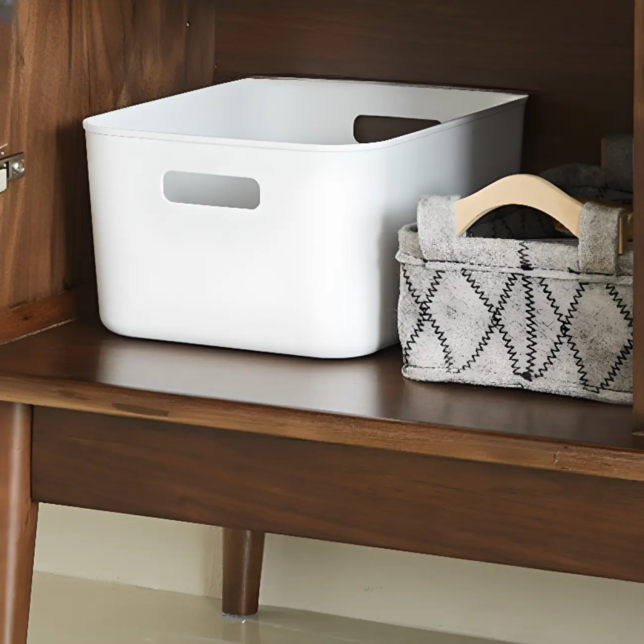 Scandinavian Brown Solid Wood Buffet Table with Drawers Image - 9 | homeyfad