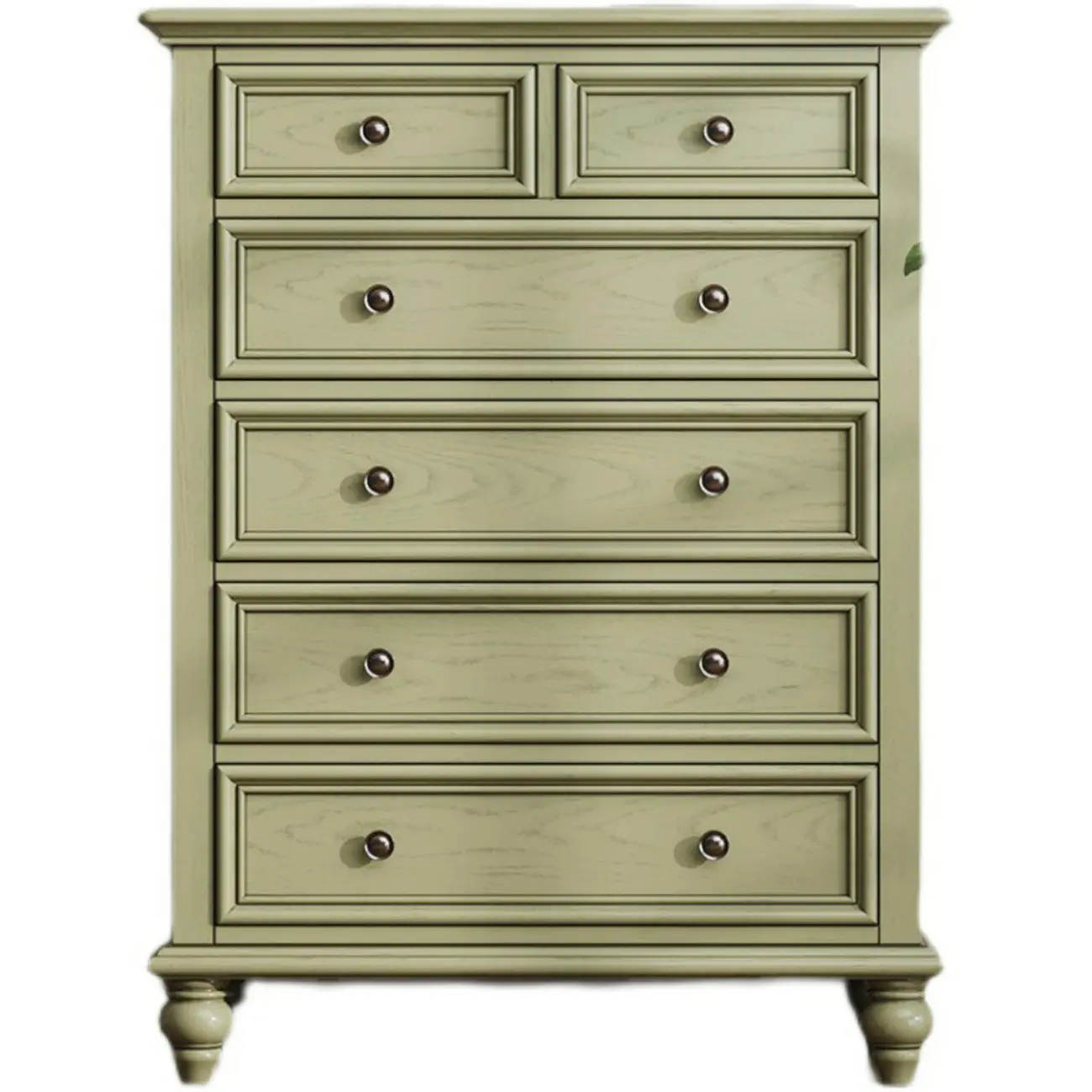 French Country Green Wooden Sideboard with Drawers Image - 8 | homeyfad