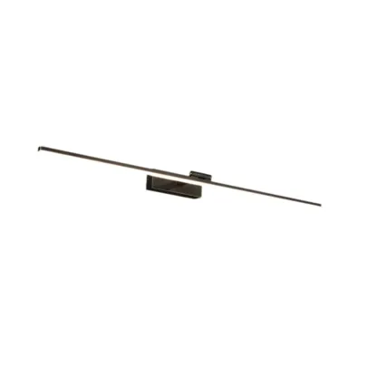 Nordic Black Sleek Linear LED Wall Lamp with Adjustable Arm for Bathroom Mirror Image - 5