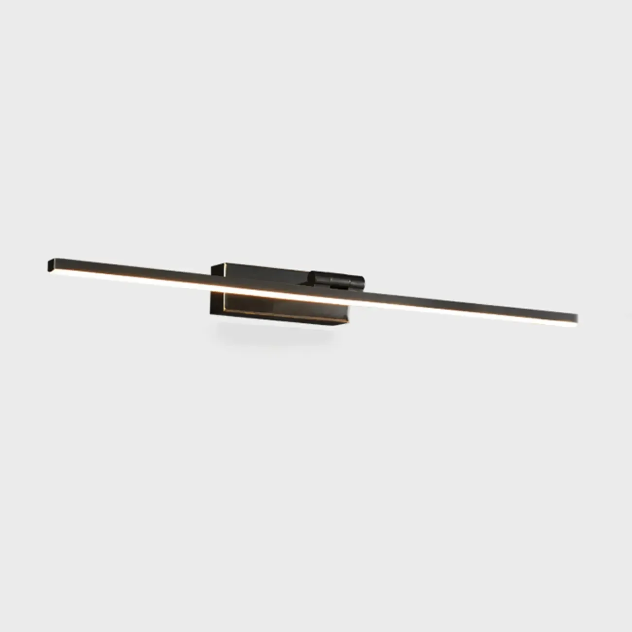 Nordic Black Sleek Linear LED Wall Lamp with Adjustable Arm for Bathroom Mirror Image - 6