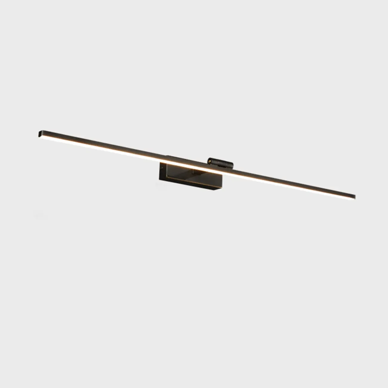 Nordic Black Sleek Linear LED Wall Lamp with Adjustable Arm for Bathroom Mirror Image - 7 | homeyfad