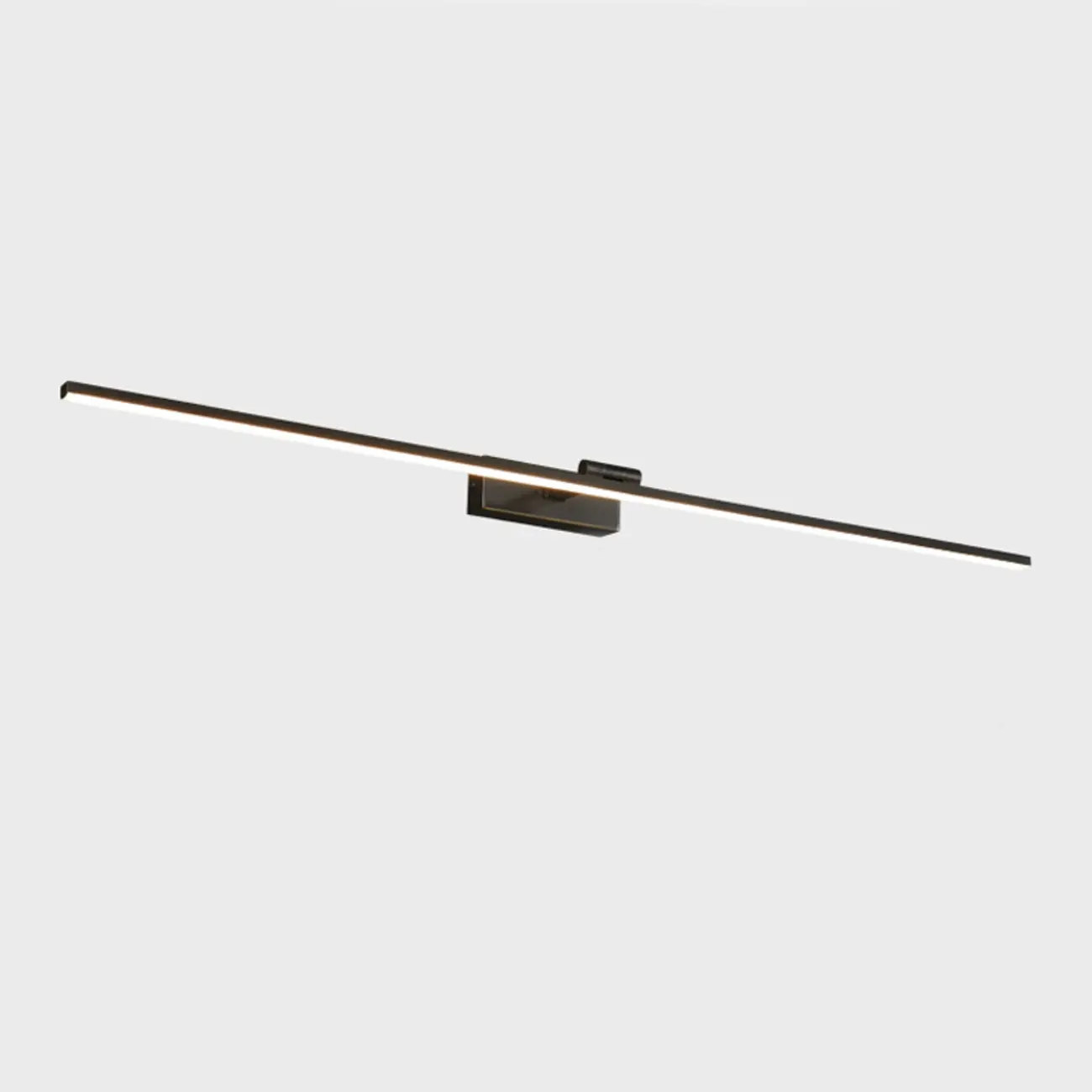 Nordic Black Sleek Linear LED Wall Lamp with Adjustable Arm for Bathroom Mirror Image - 8 | homeyfad